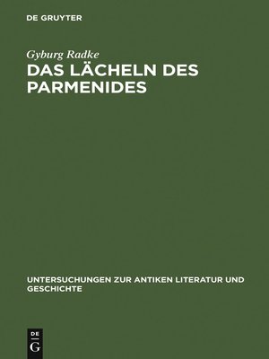cover image of Das Lächeln des Parmenides